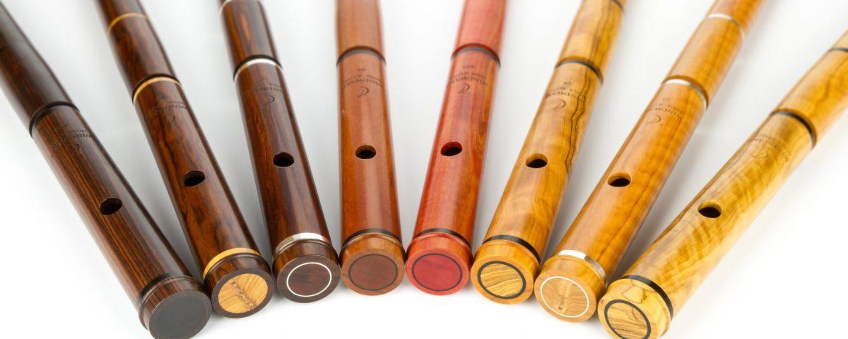 Woodwind instruments made of African tonewoods.