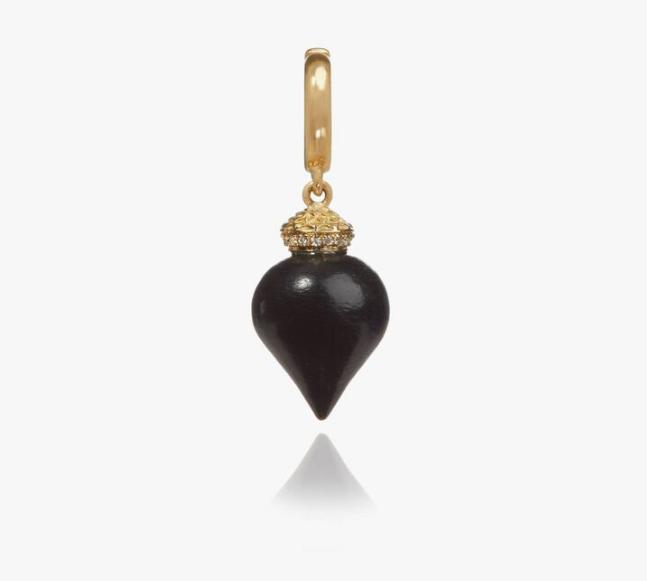 An ebony pendant; part of the “Touch Wood” collection by Anoushka.